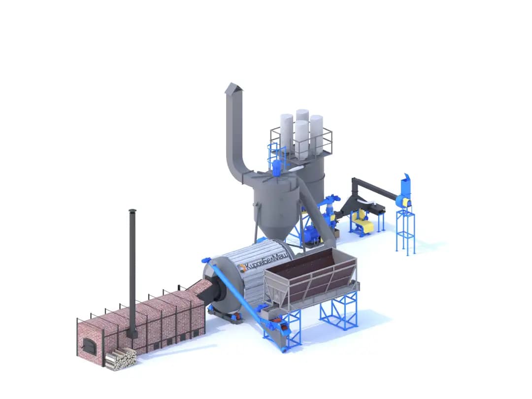 Линия по производству топливных брикетов 1000 кг/час