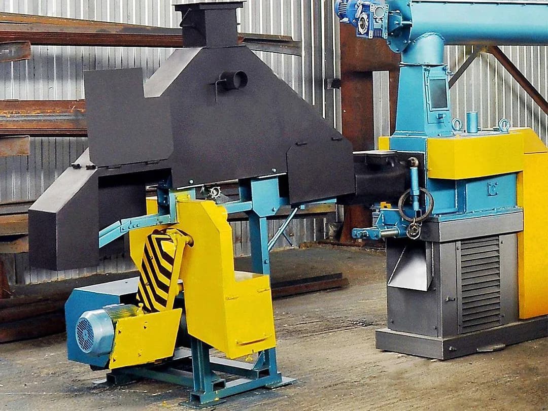 Переработка сырья на линии брикетирования