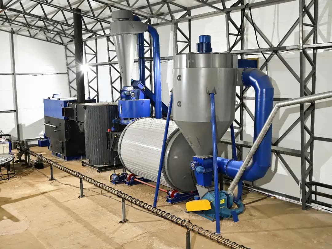 Линия сушки сырья на производстве